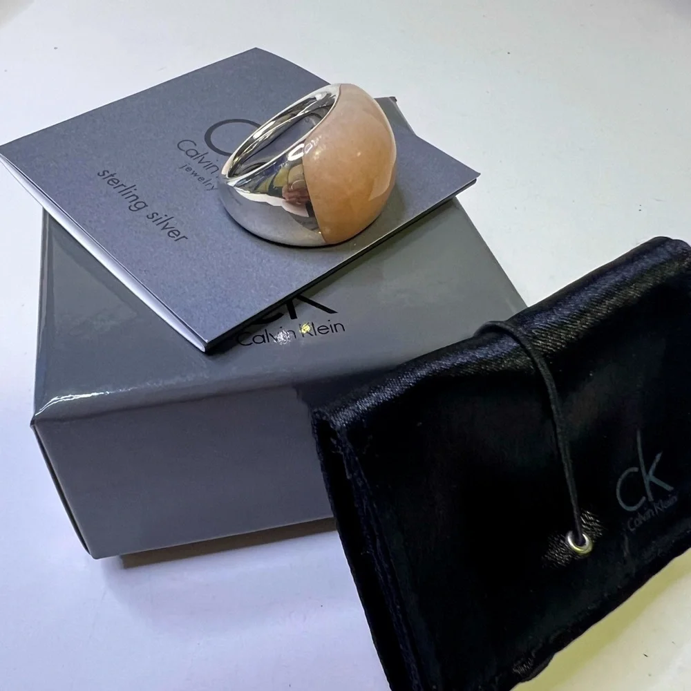 925 Sterling Silver Calvin Klein Hyperbole Ring Size 6 - Picture 5 of 10